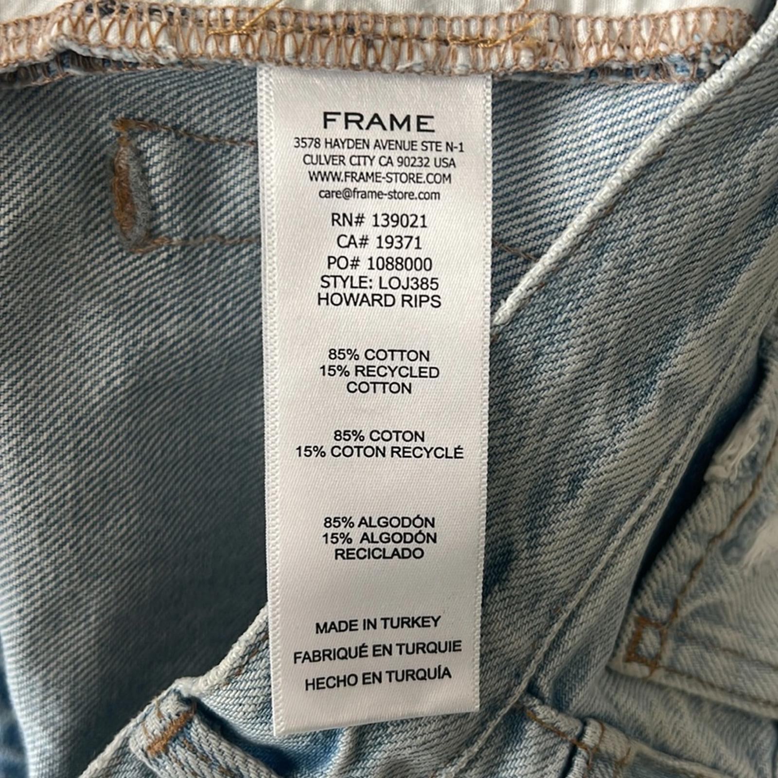 FRAME Le Original Howard Rips LOJ385 Straight Leg Distressed Jeans, Size 24 NEW