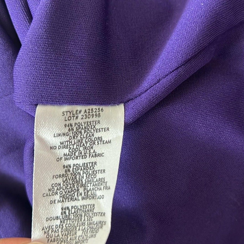 Aqua Bloomingdale’s Asymmetric Cutout Dress in Mulberry/Purple Size 6 NWT $238