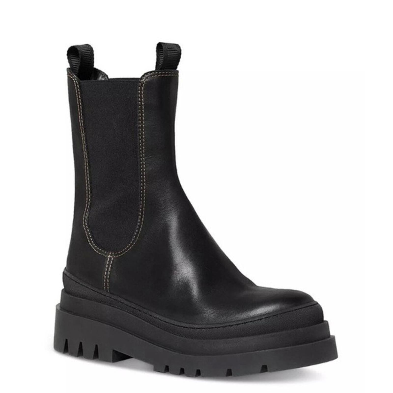 Loeffler Randall Carlota Pull On Chelsea Boots in Black, Size 6.5 New in Box
