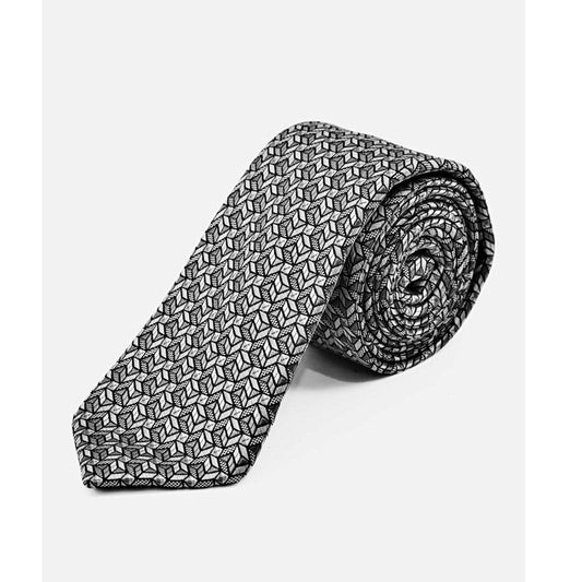ALFANI Coen Geo Neck Tie in Charcoal, New with Tag