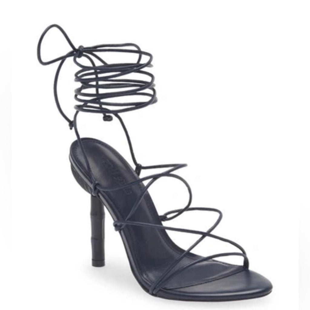 NEW Cult Gaia Soleil Lace Up Strappy Heel Sandals, Navy EU Size 42 Retail $388
