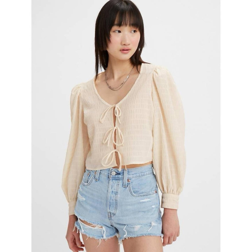 Levi’s Fawn Tie Blouse, Size XS New w/Tag