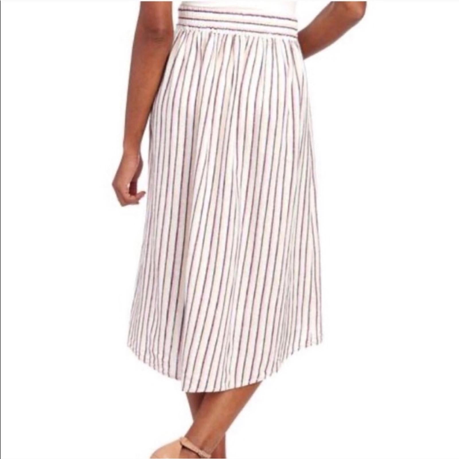 NEW Max Studio Linen-Blend Hi-Low Midi Skirt, Size XXL, New w/Tag