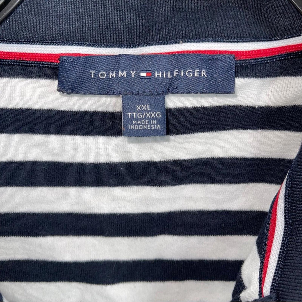 Tommy Hilfiger Colorblocked Striped Johnny Collar Polo Shirt Size XXL NWT