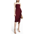 Dress the Population Liv Strapless Ruffled Dress, Burgundy Size S New w/Tag