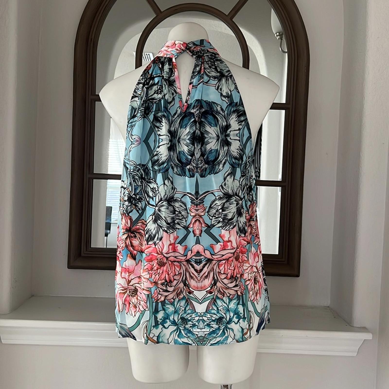 Elie Tahari Halter Blouse, Size L EXCELLENT!