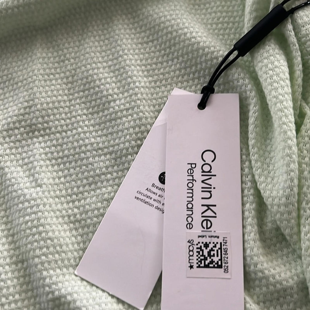 Calvin Klein Ruched Side Tie Tank Top Green, Size S New w/Tag