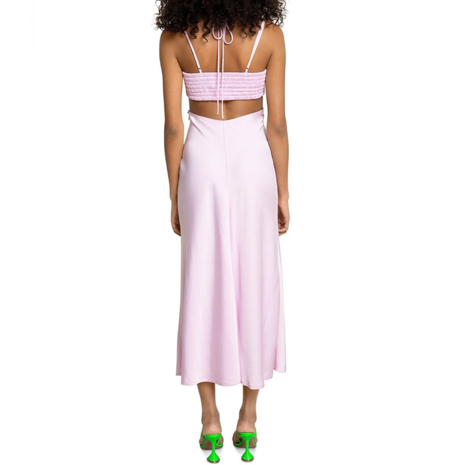 A.L.C. Sienna Strappy Cut-Out Satin Slip Maxi Dress, Size 14 New w/Tag $495