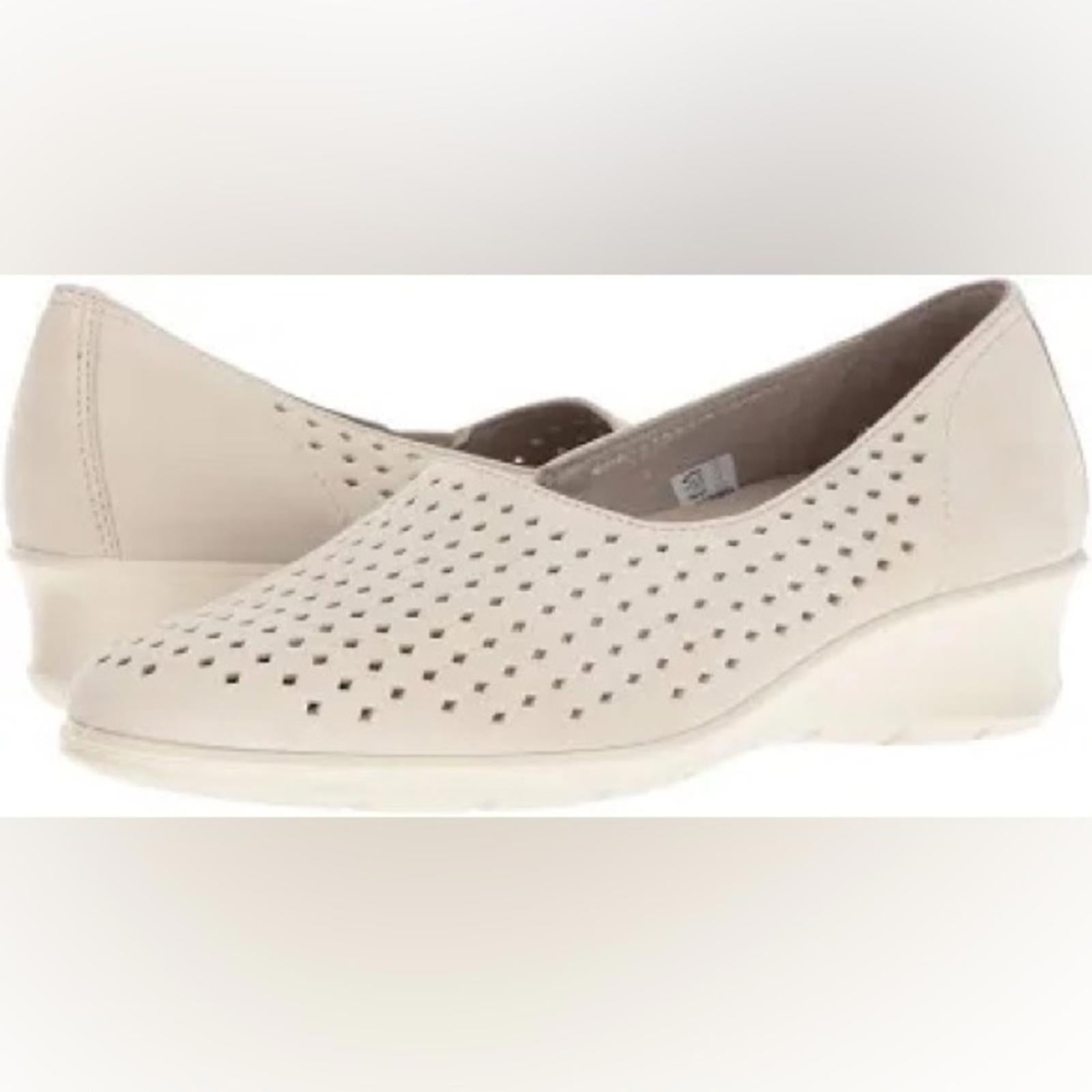 ECCO Felicia Gravel Leather Wedge Heel Shoes, Size EU 41 | US 10-10.5 New in Box