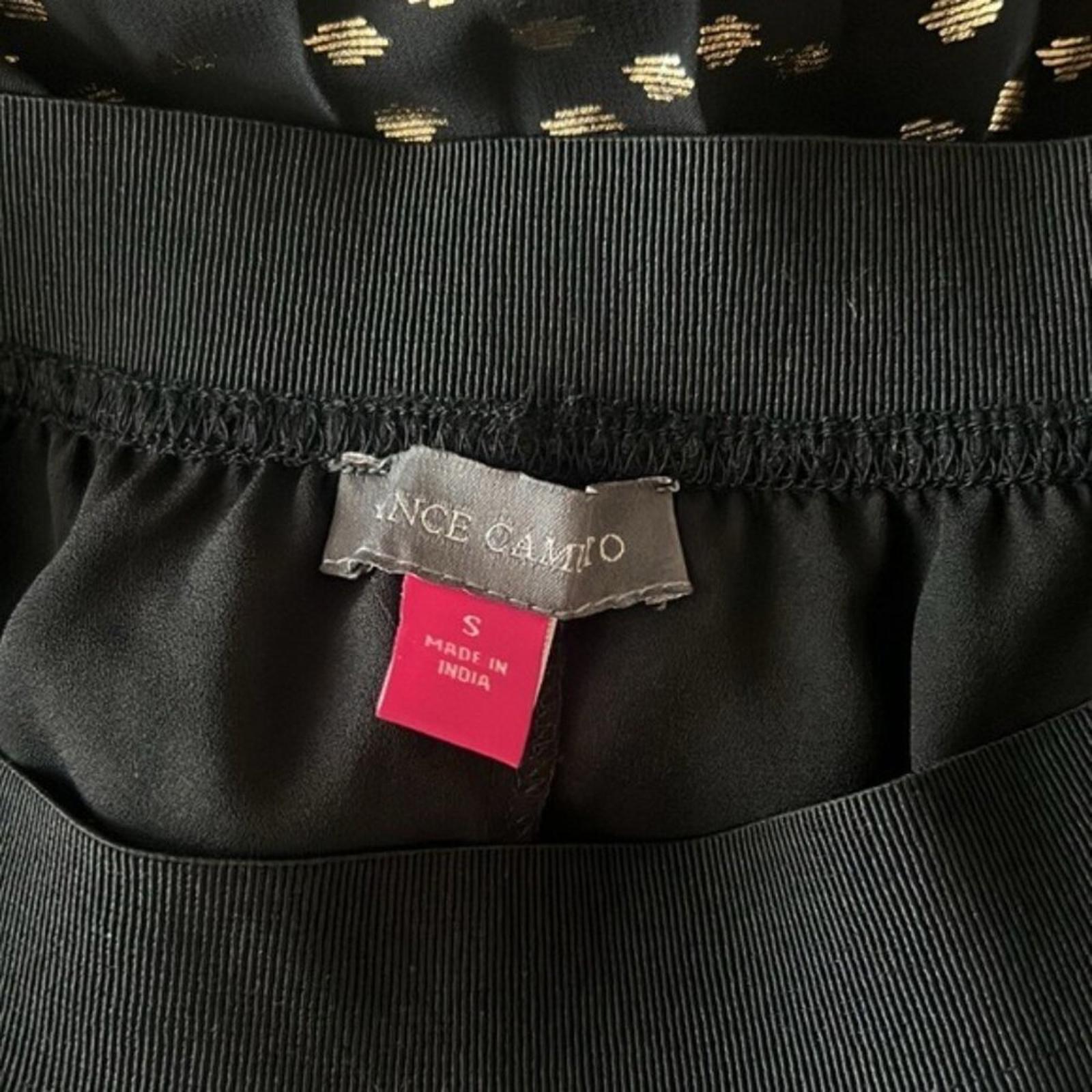Vince Camuto Pleated Chiffon Foil Dot Maxi Skirt. Size S New w/Tag