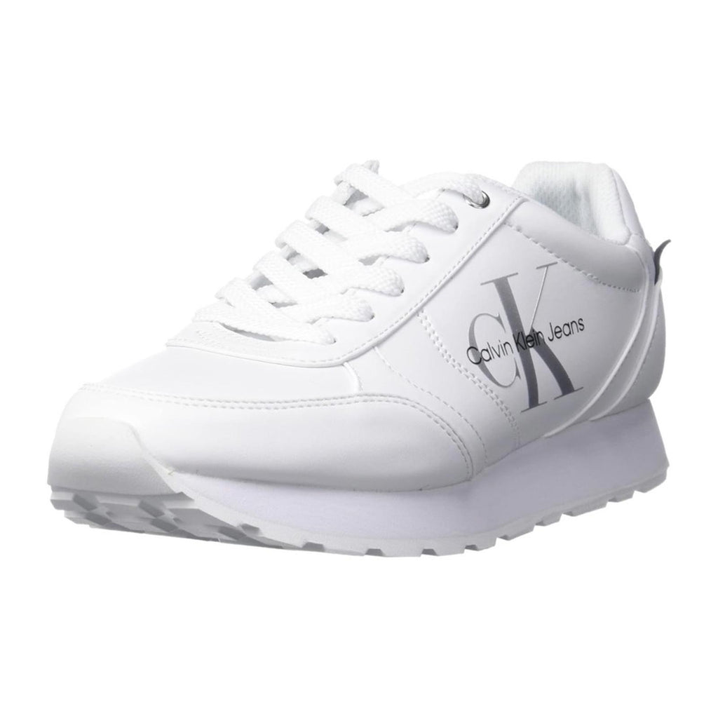 Calvin Klein Jeans Cayle Logo Casual Lace-Up Sneakers White Size 6.5M Retail $89