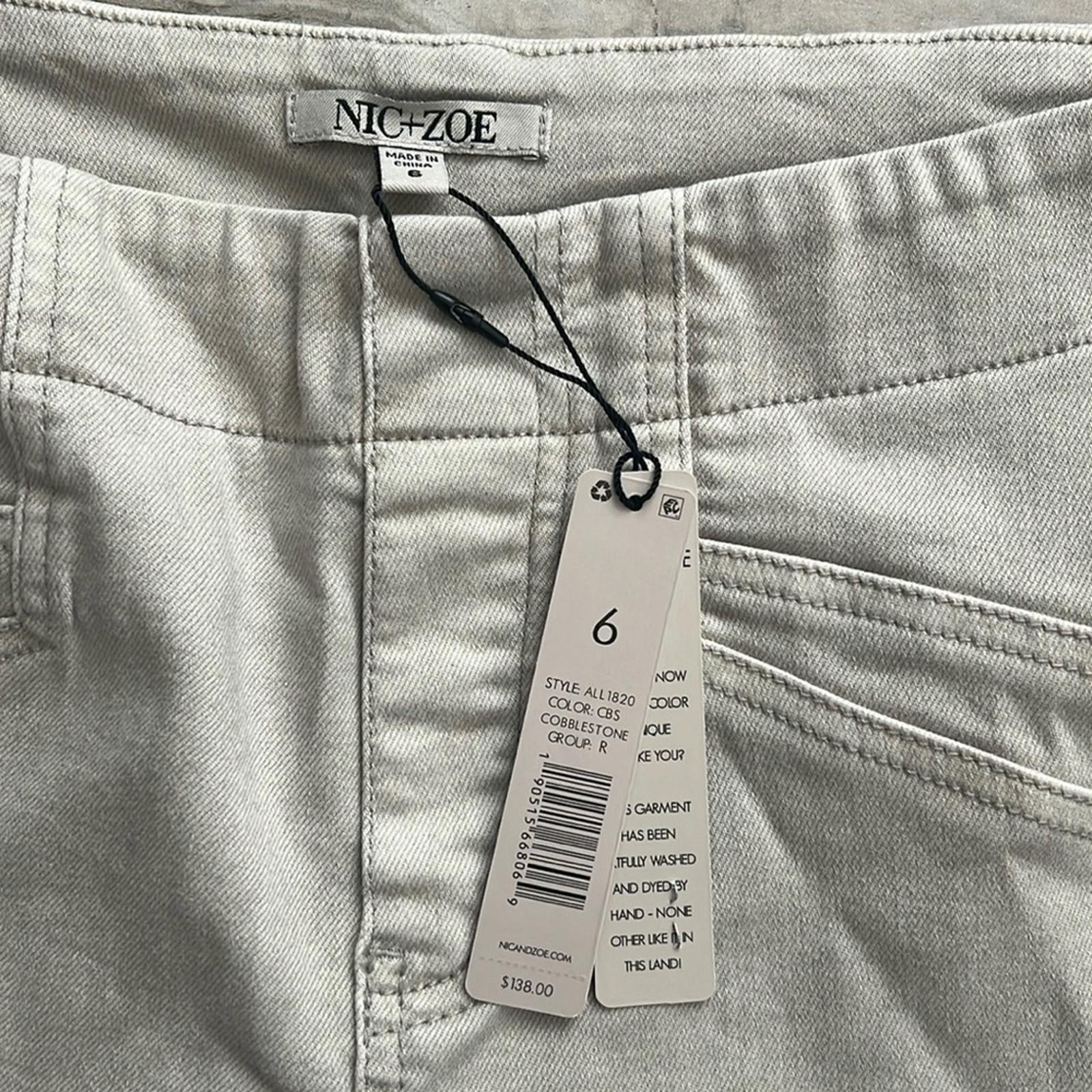 NIC+ZOE All Day Stretch Denim Jeans in Cobblestone Size 6 New w/Tag