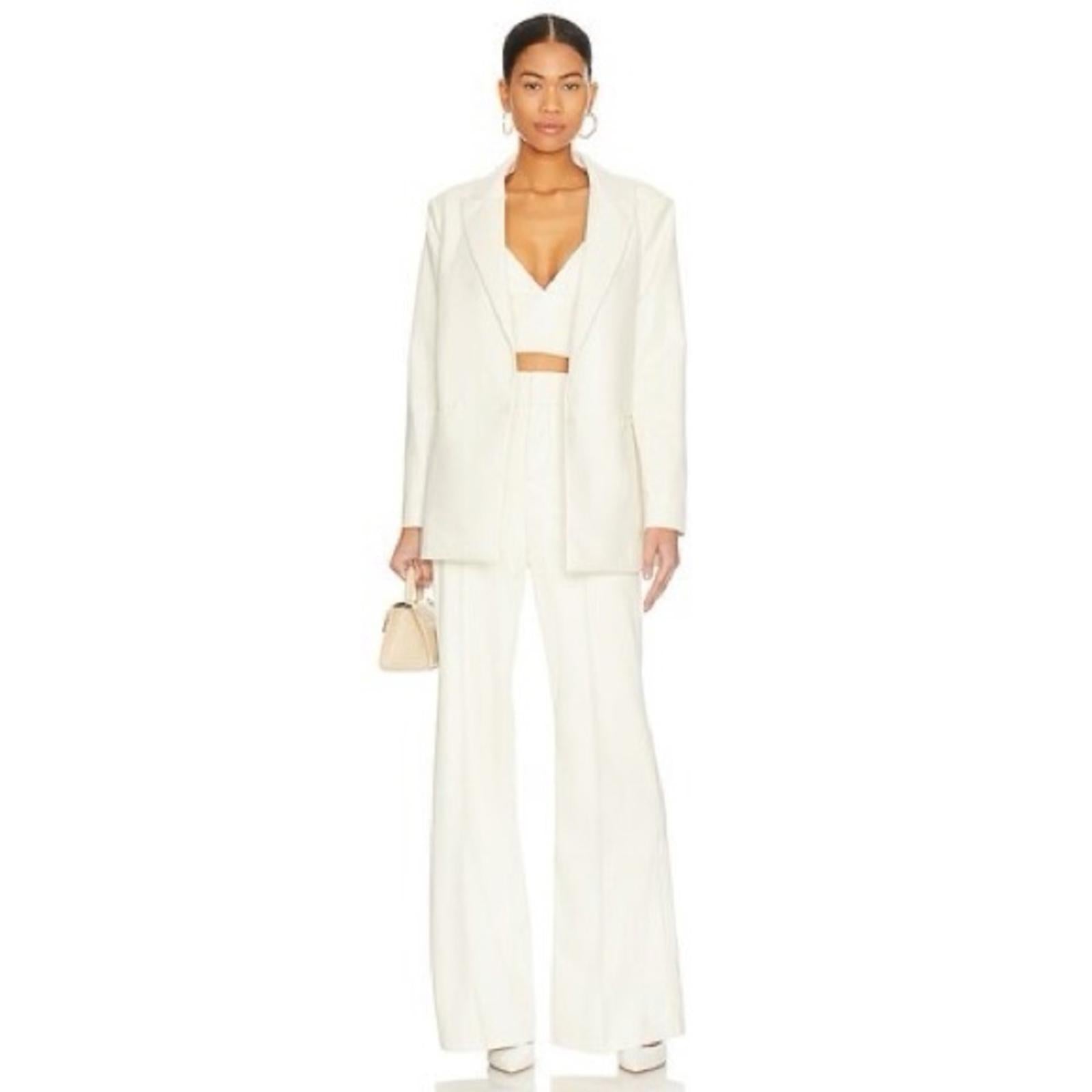 Alice+Olivia Warm One-Button Faux Leather Blazer, Size 4 New w/Tag $495 SOLD OUT