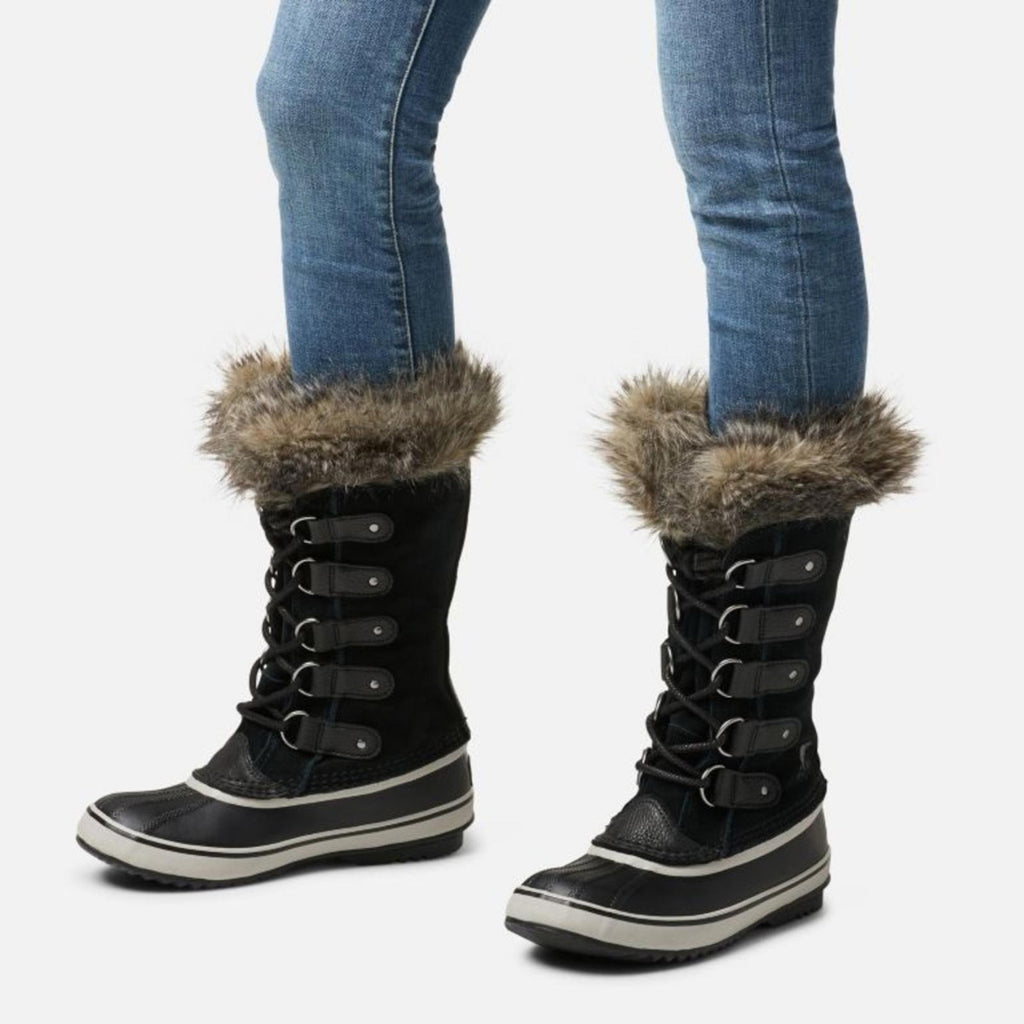 Sorel Joan of Arctic Soft Leather Waterproof Boots, Black Size 7 EXCELLENT $240