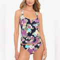 Salt + Cove Midnight Bloom V Wire Tankini Top Swimsuit, Size M NEW w/Tag