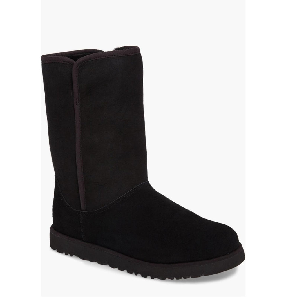 UGG Michelle BLACK Pull-On Suede Fur Lined Boots, Size EU40/ US9 NWT S/N 1013462