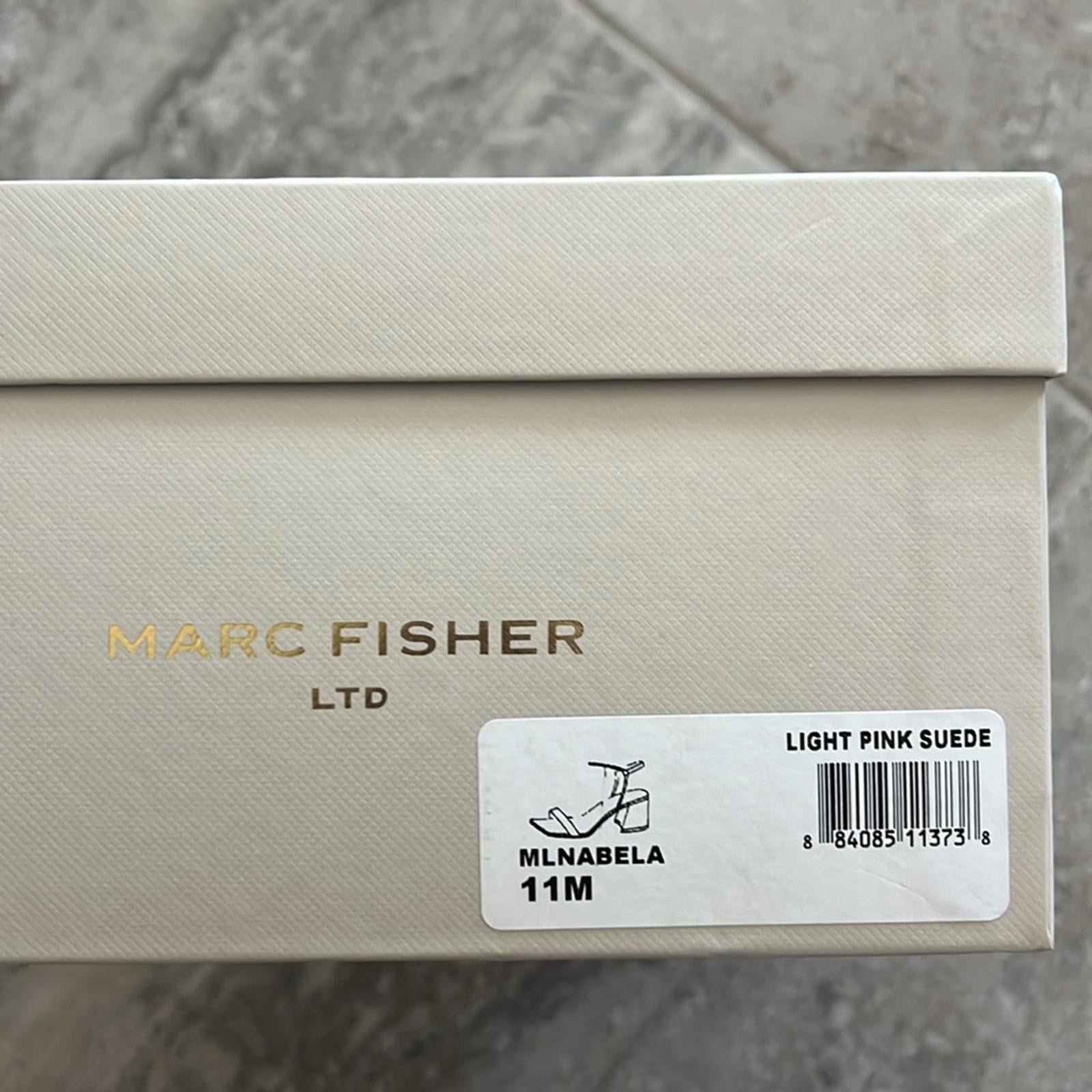 NWT Marc Fisher LTD Nabela Suede Sandals, Light Pink Size 11 New in Box
