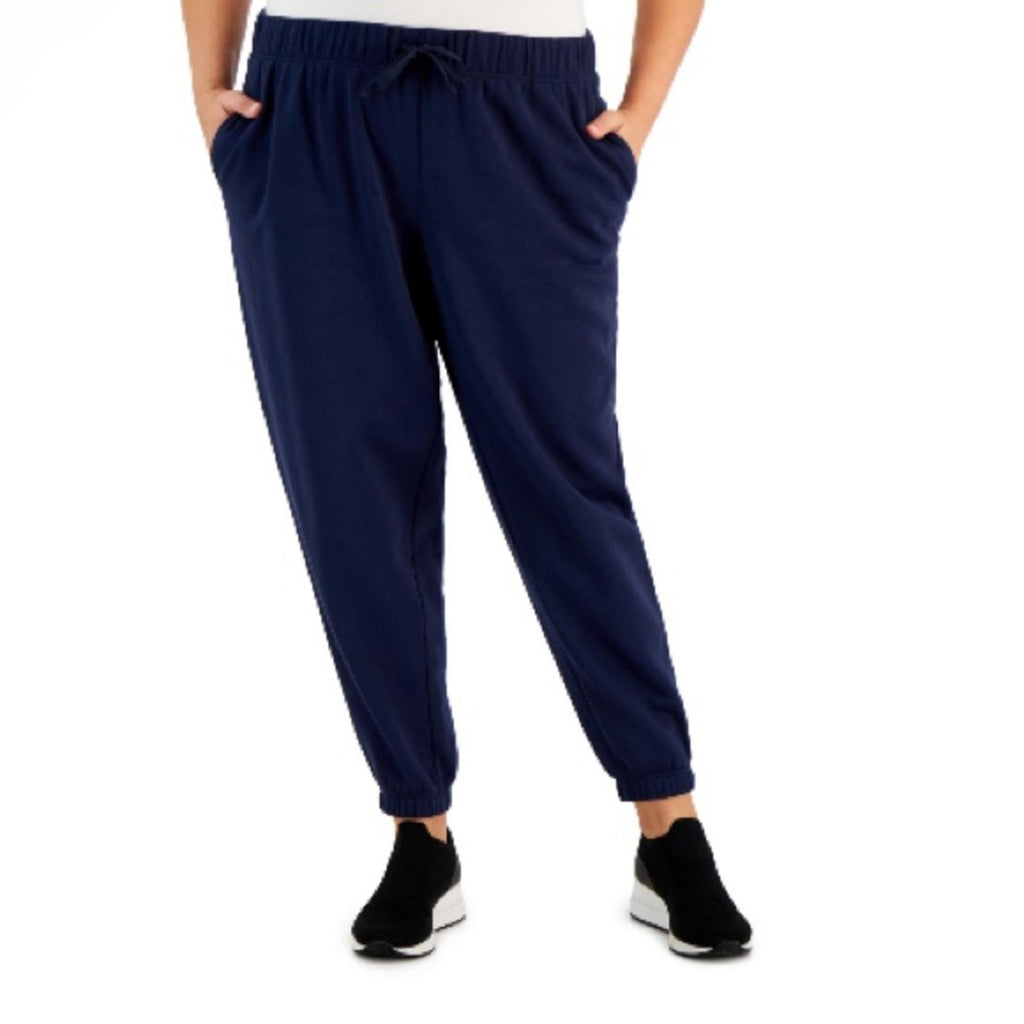 ID Pull-On Fleece Lined Jogger Pants, Navy, Plus Size 3X New w/Tag