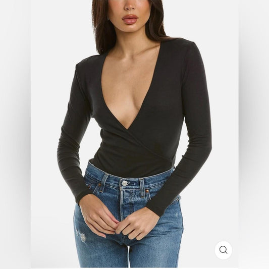 Ba&sh Celia Bodysuit in Black, Size XS/0 New w/Tag Retail $195
