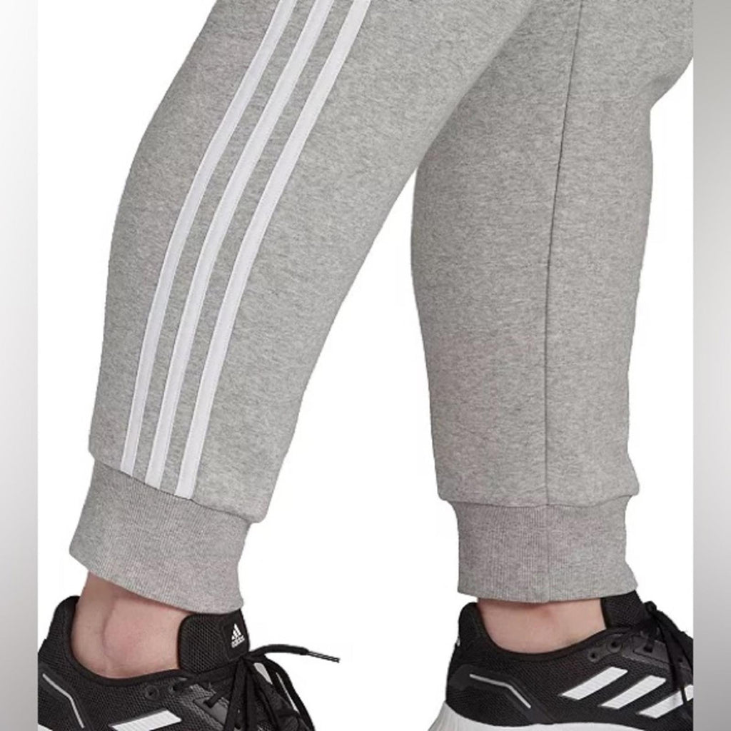 Adidas Essentials Three-Stripes Fleece Joggers, Grey Plus Size 3X New w/Tag