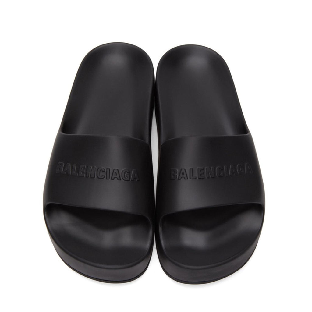 Balenciaga Chunky Slide Sandals in Black Rubber, Size 41 +2 Dust Bags EXCELLENT!