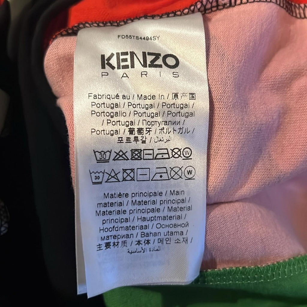 KENZO Flag Print Oversize Cotton T-Shirt, Size S New w/Tag