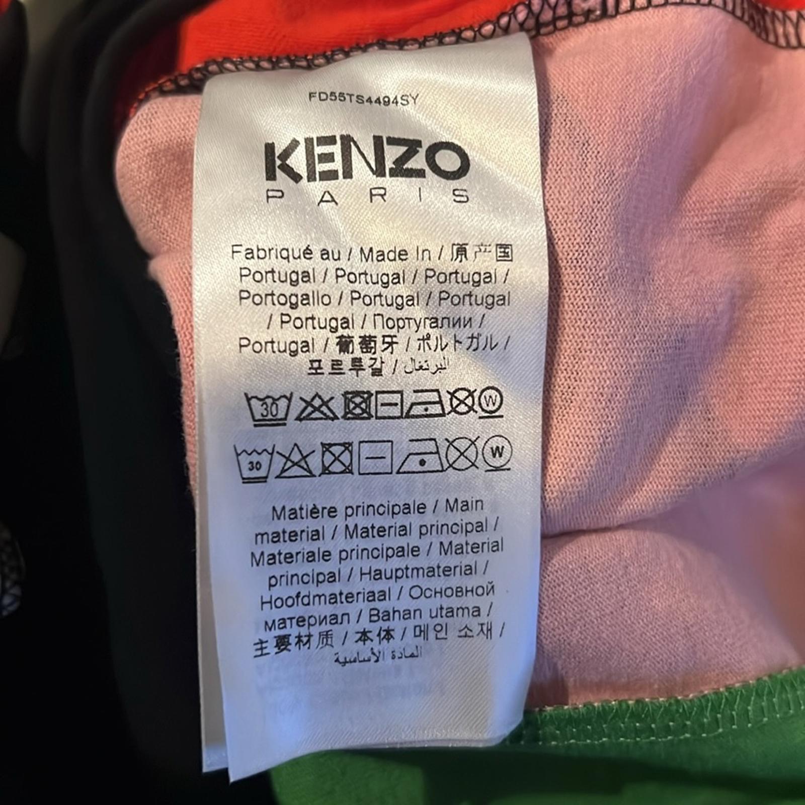 KENZO Flag Print Oversize Cotton T-Shirt, Size S New w/Tag