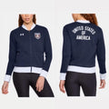 Under Armour Team USA Bomber Jacket Zip Sweatshirt Patriotic Navy Size M NWT