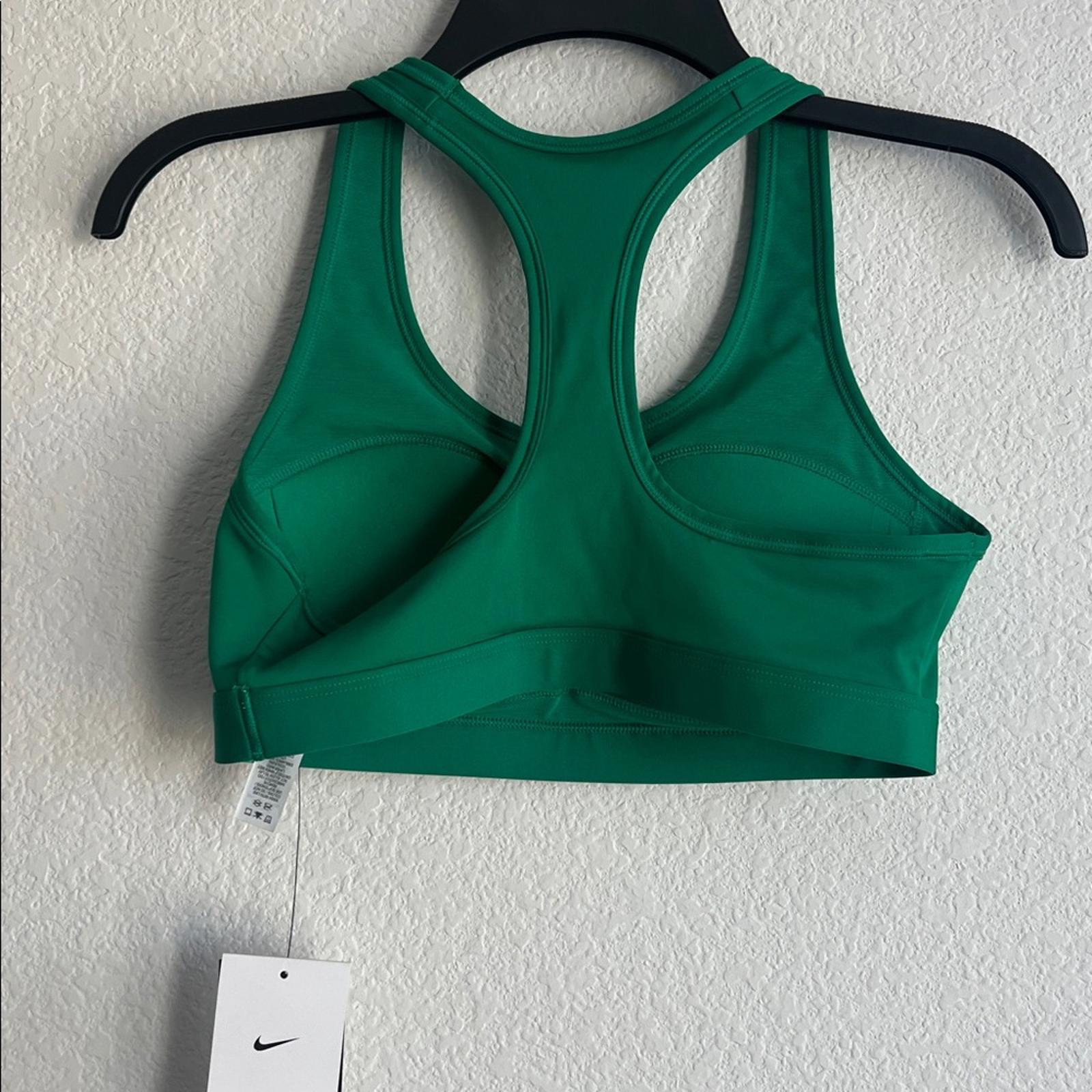 Nike Swoosh Logo Medium-Support Padded Sport Bra in Green, Size S, NWT
