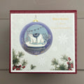 Li Bien Glass Ornament, White Polar Bear Snow Globe, New in Box