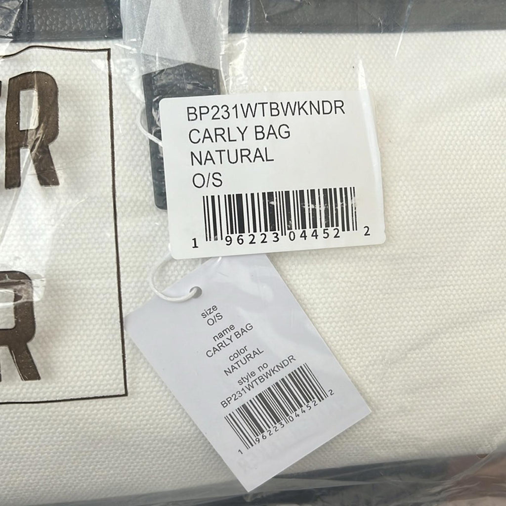 NWT Walter Baker Carly Bag, Canvas Vegan Leather Tote, New w/Tag Retail $198