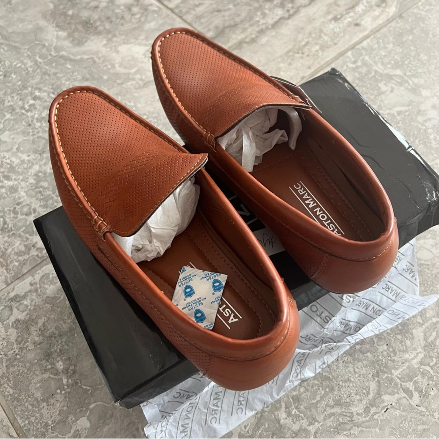 Aston Marc Men's Perforated Driving Shoes, Size US 10 M, EU 43 M New in Box