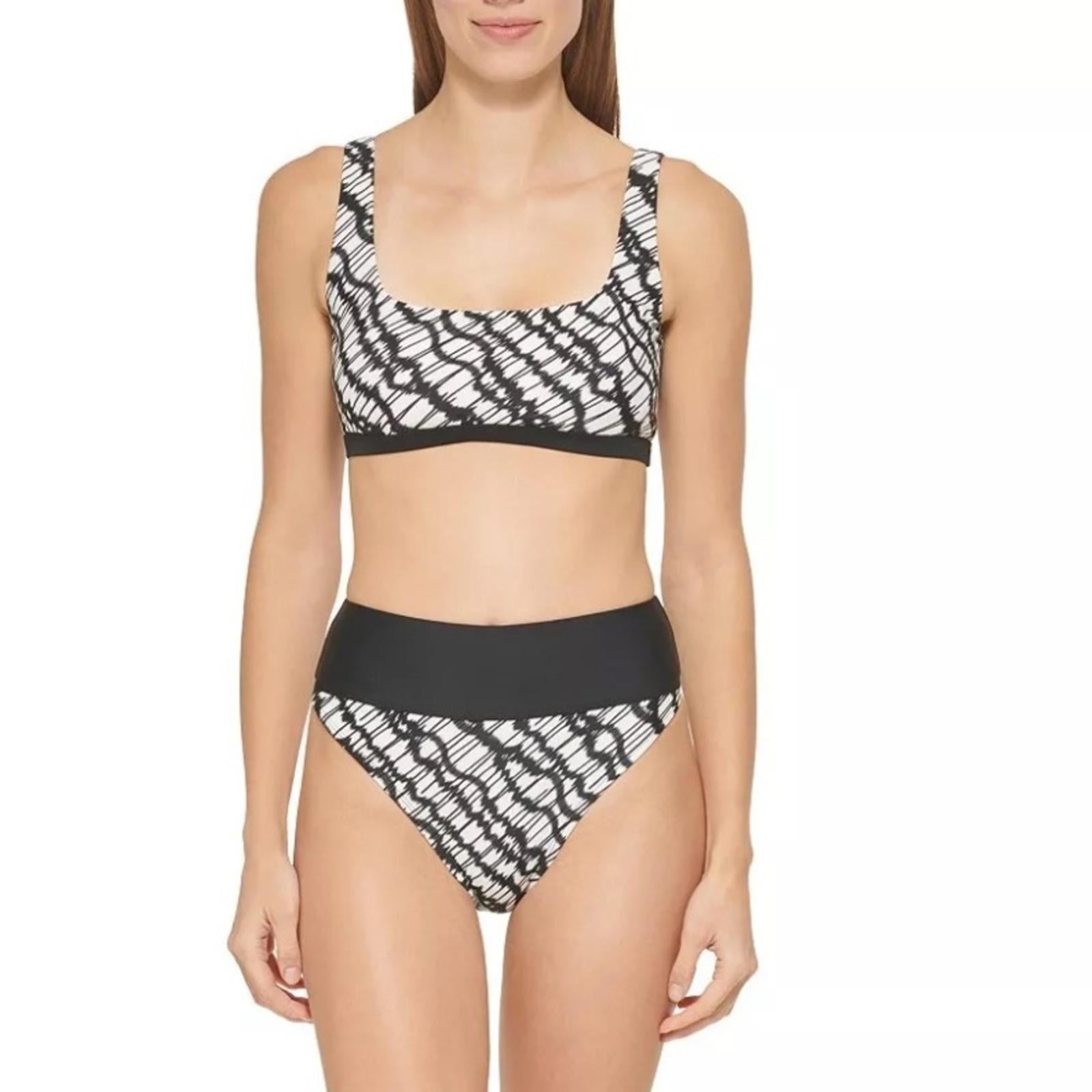 DKNY Bikini Set, Square-Neck Top $68 High-Waist Bottom $58 Size XS New w/Tag