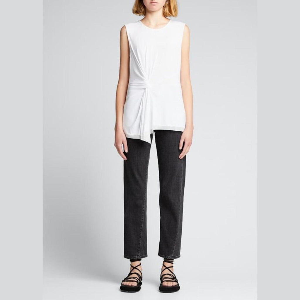 Kobi Halperin Stevie Knotted Sleeveless Top, White Size XS New w/Tag Retail $148