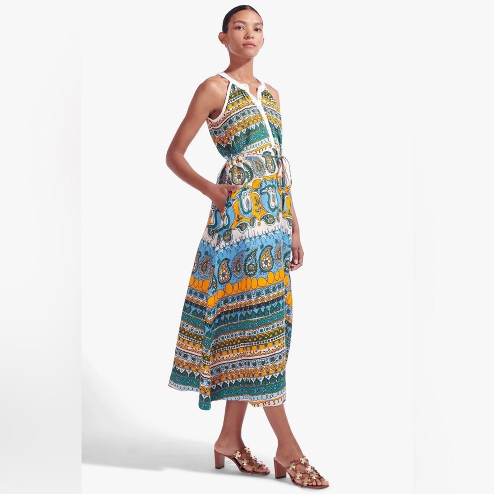 STAUD Lisette Paisley Print Maxi Dress, Size S, New w/Tag