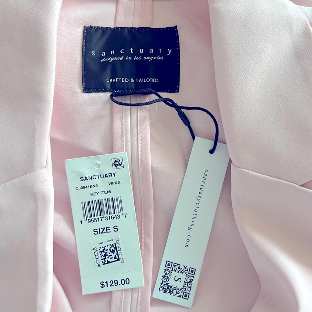 Sanctuary Bryce Woven Blazer in Pink, Size S New w/Tag