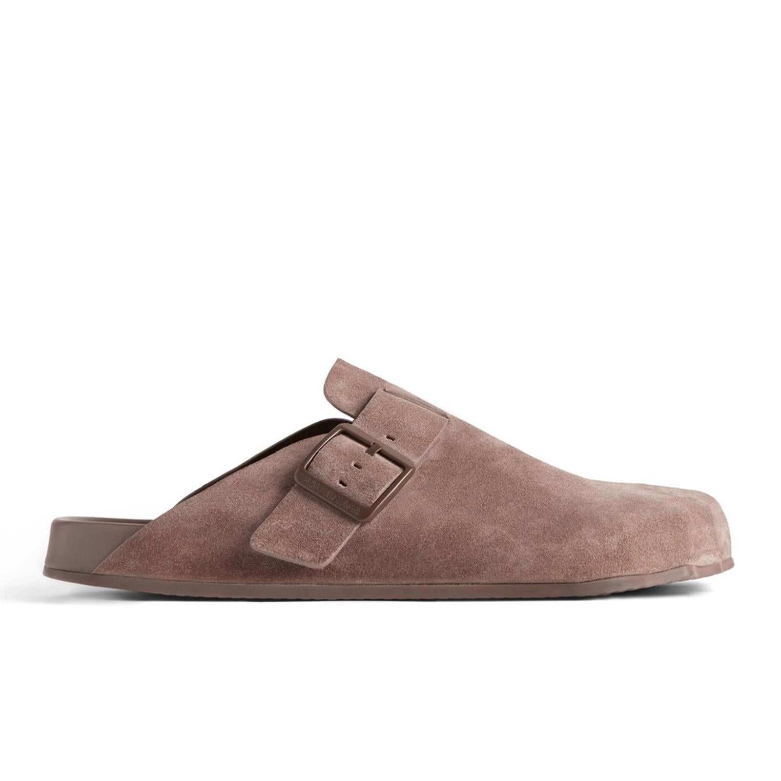 Balenciaga Sunday Mule in Light Brown Suede Calfskin, NEW, Size EU 41