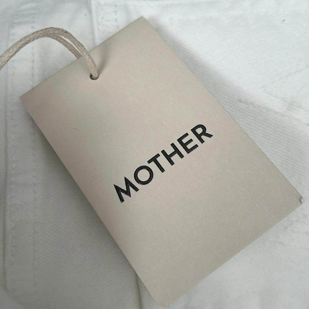 MOTHER The Hustler Roller Skimp White Jeans, Size 27 New w/Tag SOLD OUT