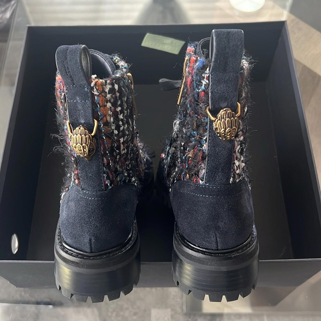 Kurt Geiger London Kensington Lace-Up Combat Boots, Size 35.5 New in Box