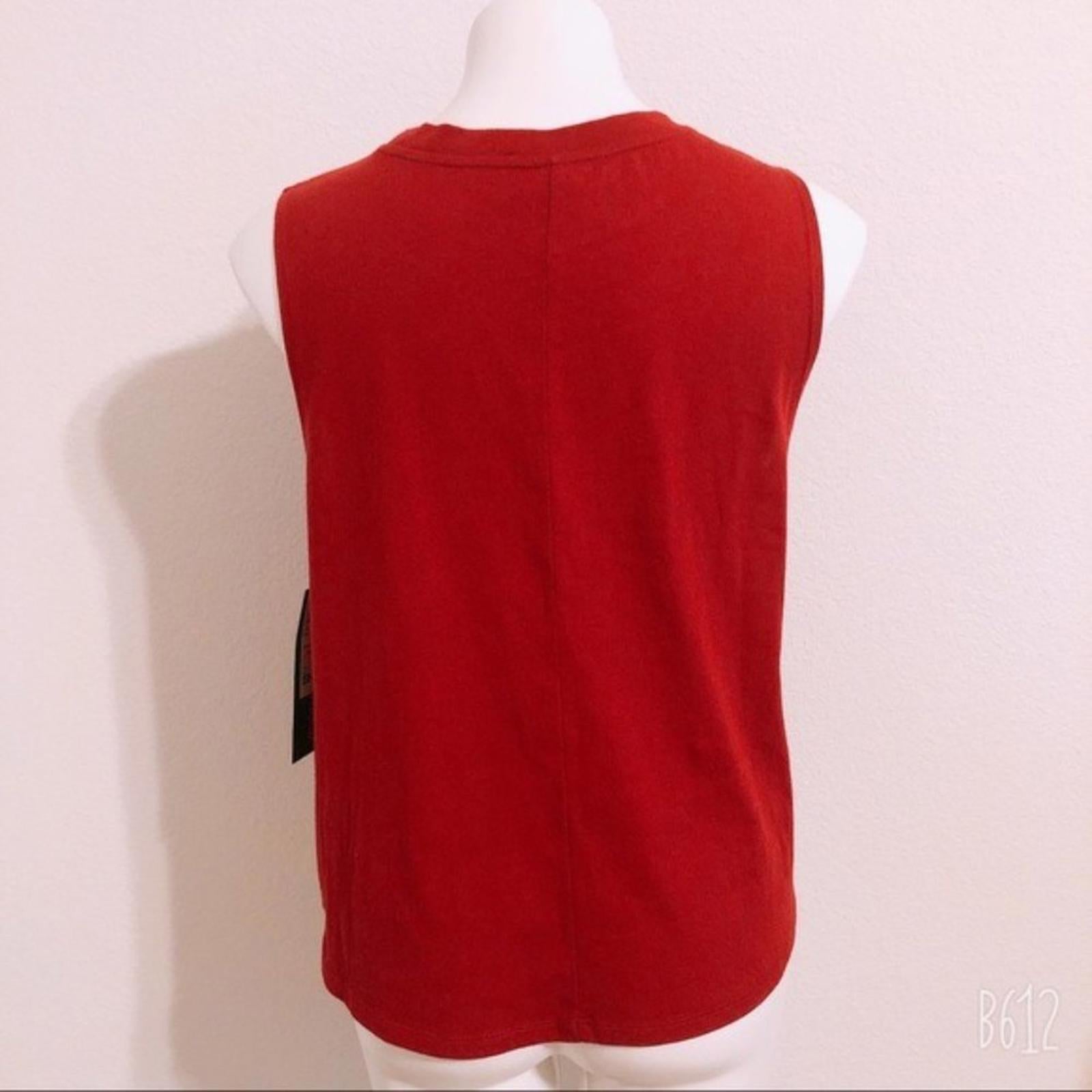 Betsey Johnson Two to Taco Muscle Tee Tank Top in Medium Red, Size M, NWT