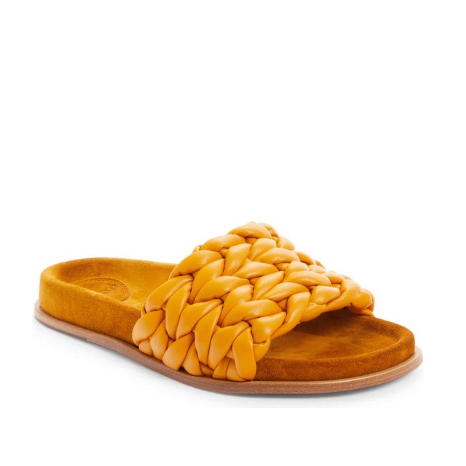 Chloé Kacey Flat Footbed Braided Leather Slides, NWT, Size 41 W Comes w/Dust Bag