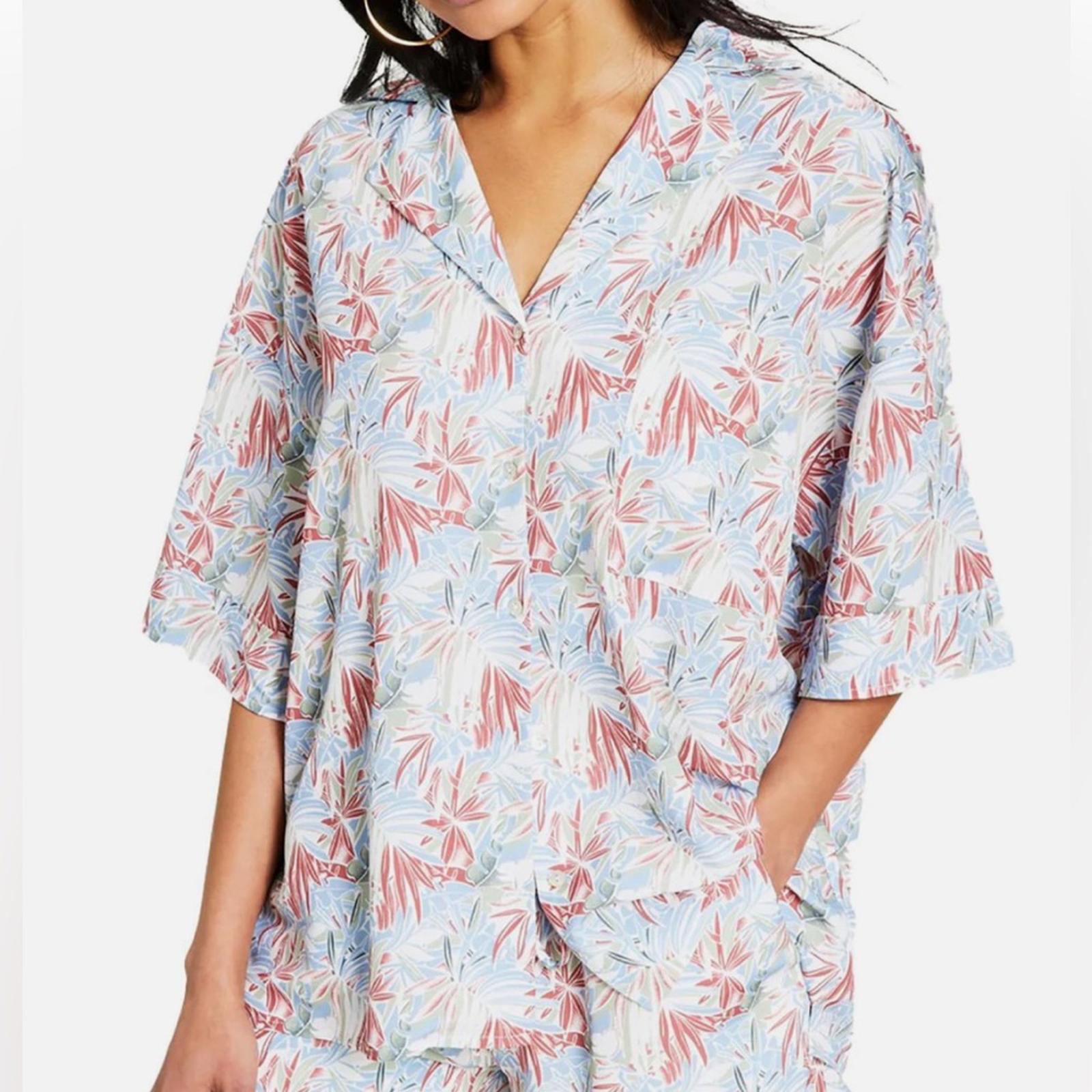NWT Lucy Paris Tropical Print Shirts Size S New w/Tag Retail $68