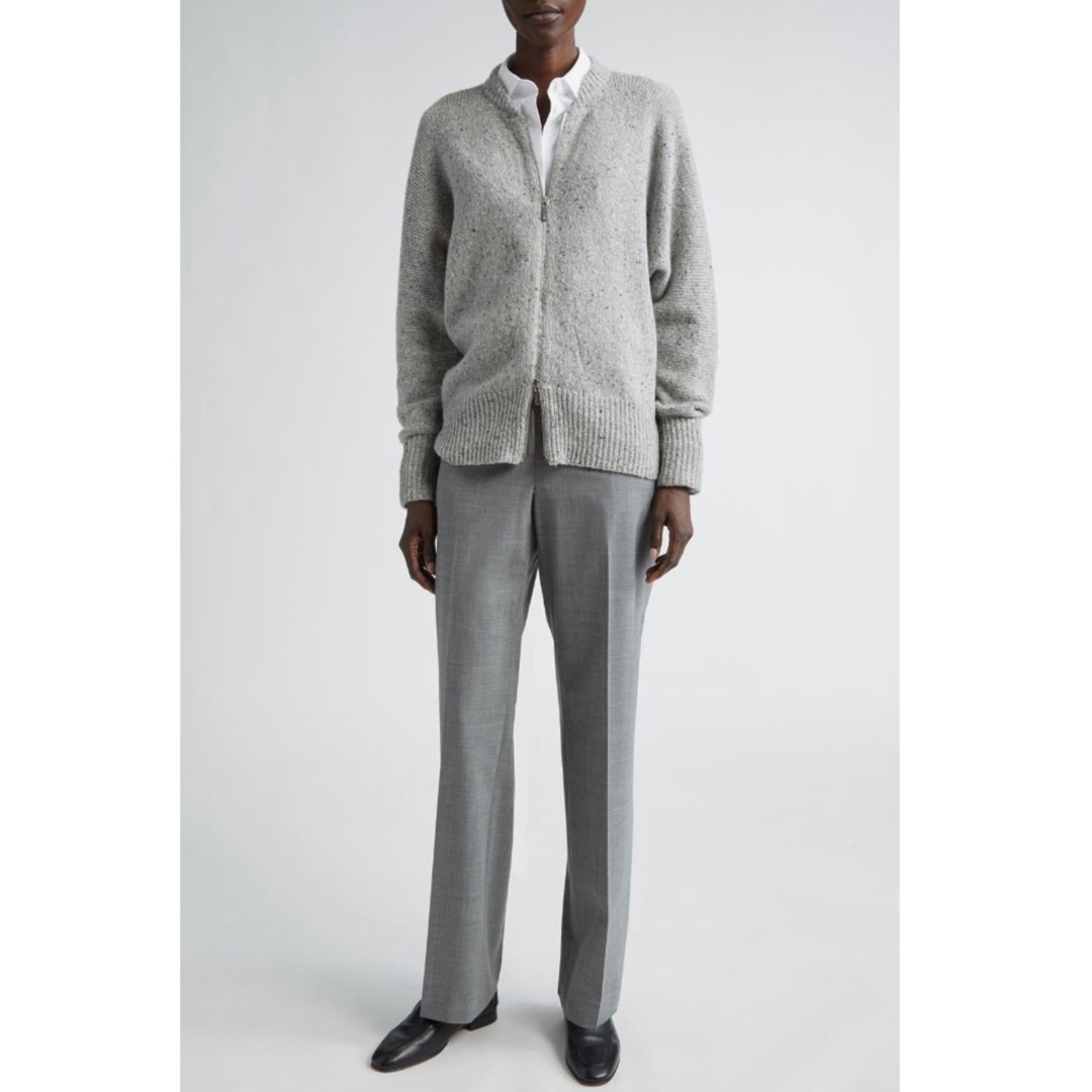 NEW Lafayette 148 NY Irving Straight Leg Dress Pants Grey, Size 12 NWOT $598