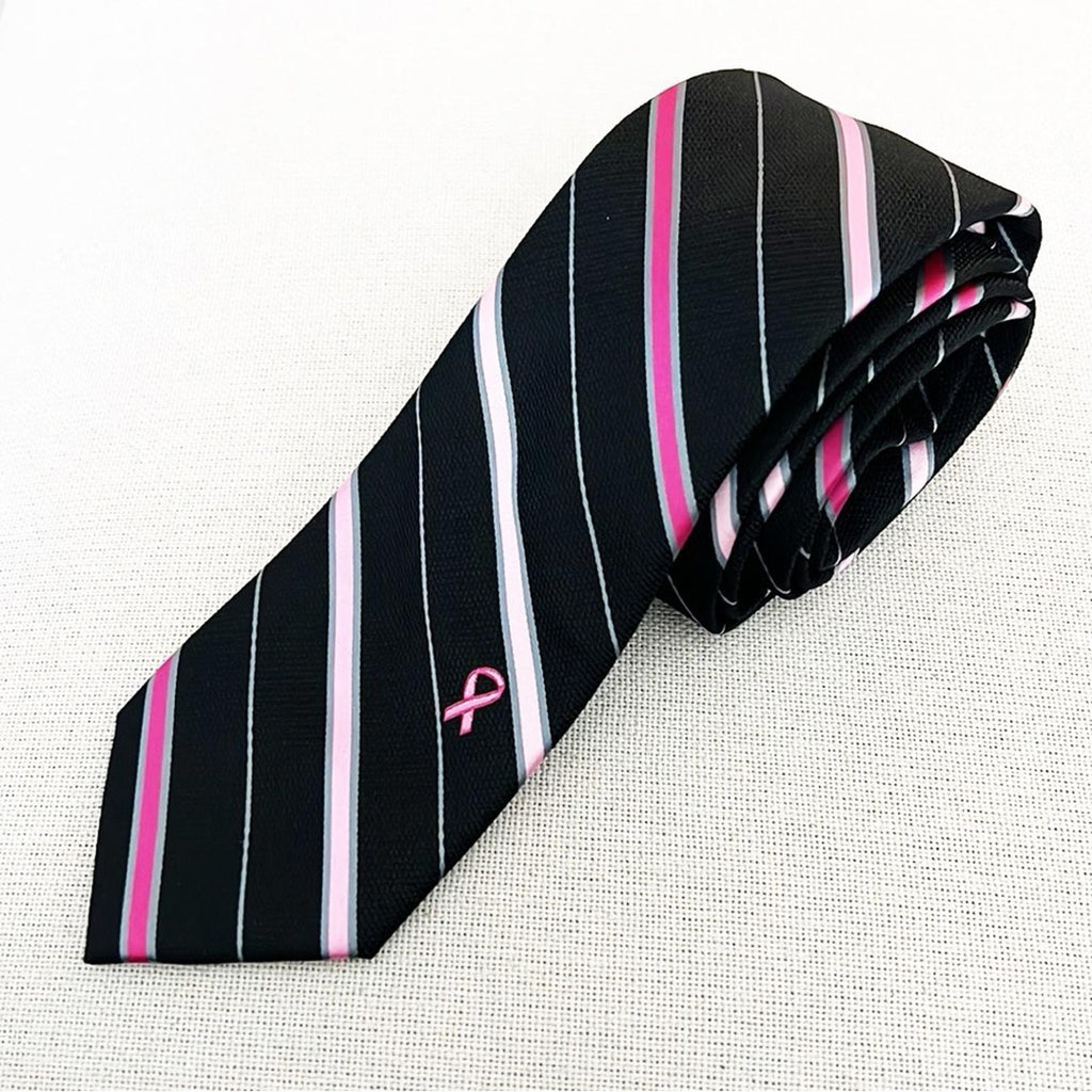 Susan G. Komen Striped Neck Tie, New w/Tag Retail $45