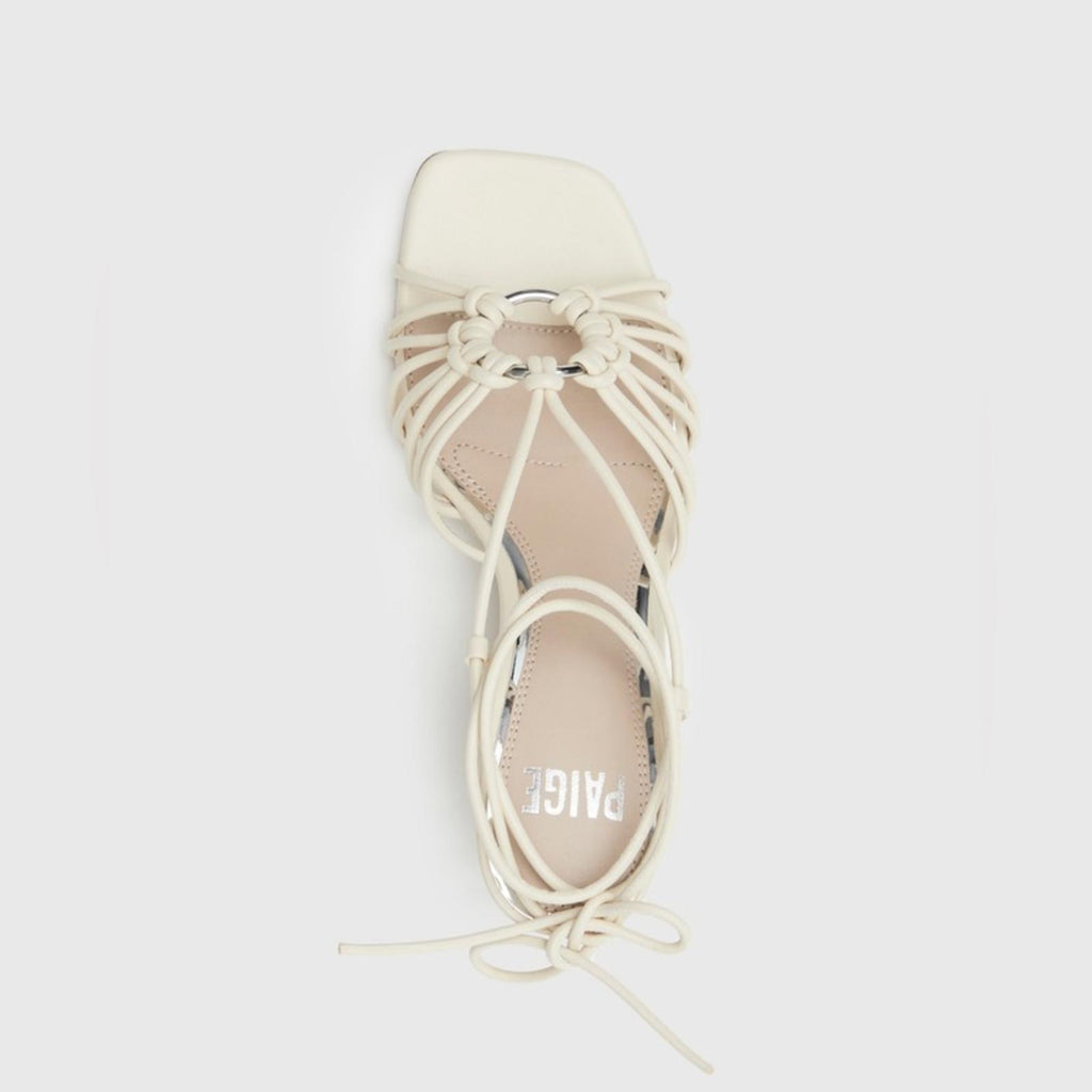 Paige Sierra Wedge Strappy Sandals in Bone, Size 8 NEW w/o Box - Online for $278