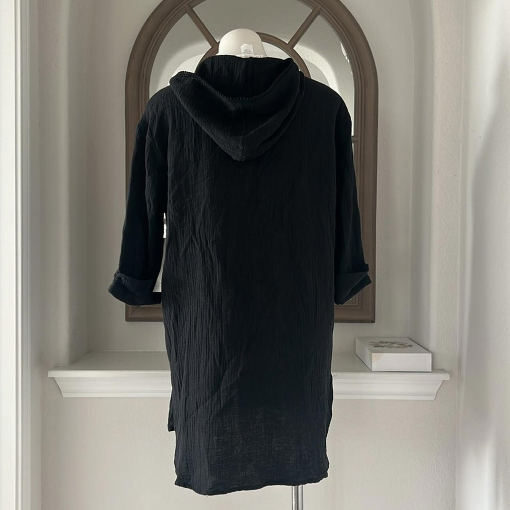 La Blanca Hooded CoverUp Tunic with Kangaroo Pockets, Size XS New w/Tag