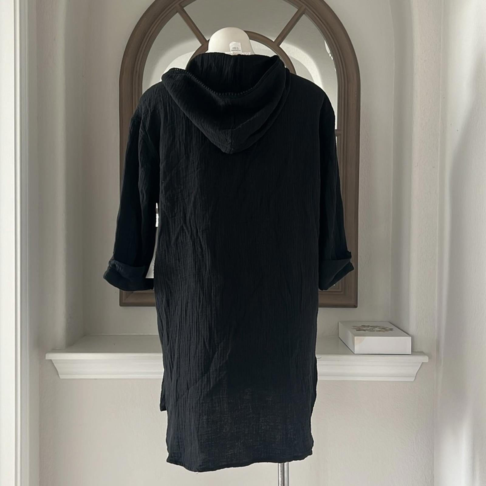 La Blanca Hooded CoverUp Tunic with Kangaroo Pockets, Size XS New w/Tag