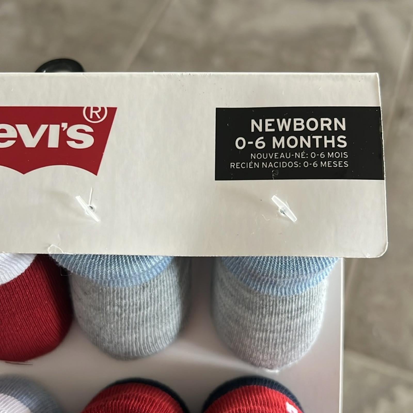 Levi’s 4-Pack Sock Booties, Size 0-6 Months, New w/Tag