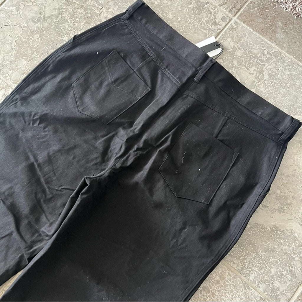WhoWhatWear LISA High-Waisted Wide Leg Pants in Black Size L New w/Tag $135
