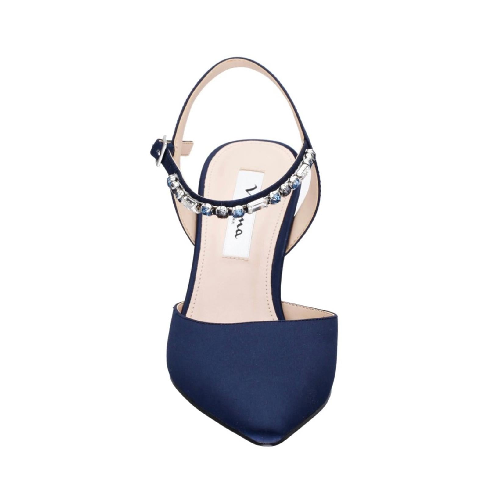 NEW Nina Tucker Crystal Dress Pump, New Navy Luster Satin Size 10M (New in Box)